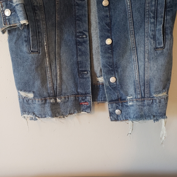 Zara Trafaluc Distressed Jean Jacket - Picture 5 of 11